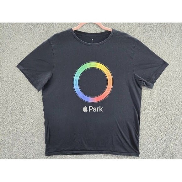 Apple Other - Apple Park Shirt Mens XL Visitor Center Black Infinity Loop Rainbow Computers